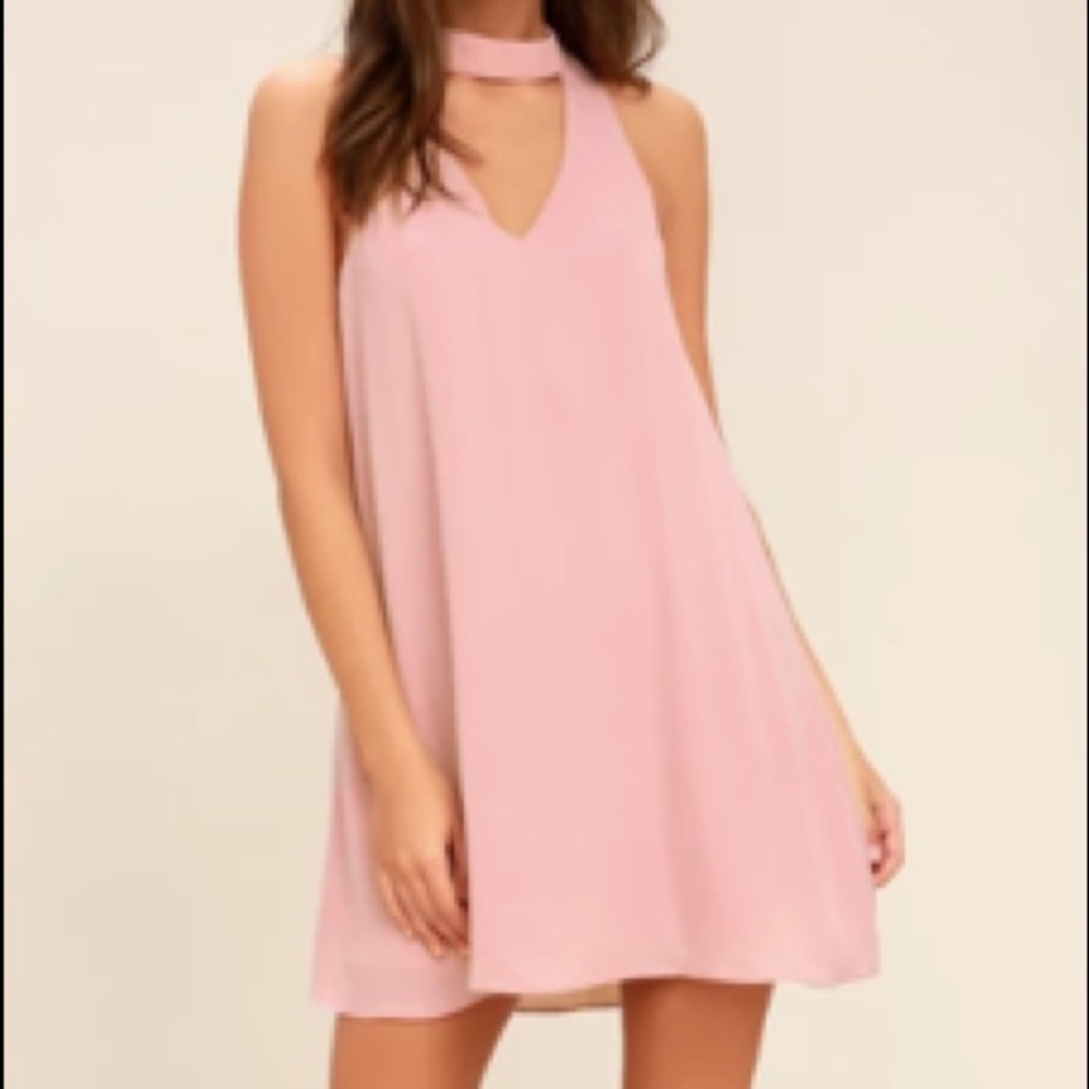 Lulus pink keyhole dress
